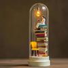 Reading In Tube Night Light Miniature Reader Figurine Statue Home Office Desktop LED Decorative Lamp Ornament Book Lover Gifts
