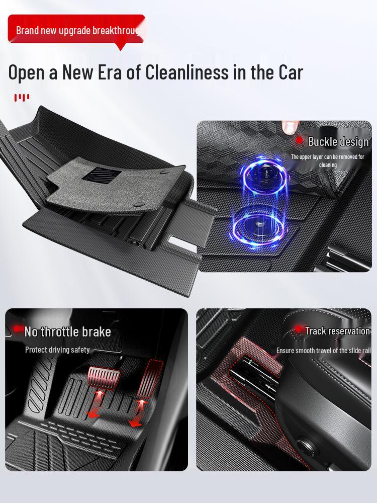 Совместимые коврики из ТПЭ для Geely Boyue L 2025 года - Полный комплект для салона
