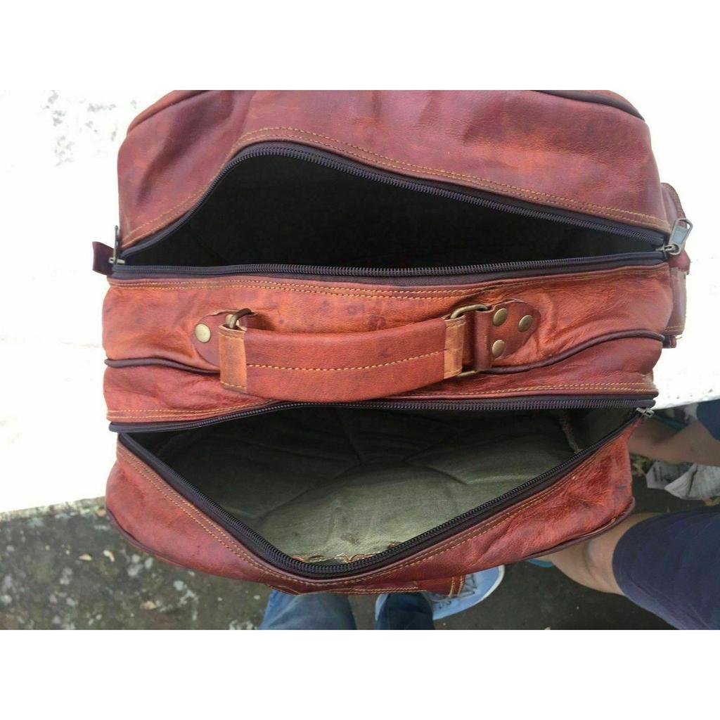 Мужской БОЛЬШОЙ Рюкзак Натуральная Коричневая Винтажная Кожаная Сумка Для Ноутбука Рюкзак Дорожная Сумка