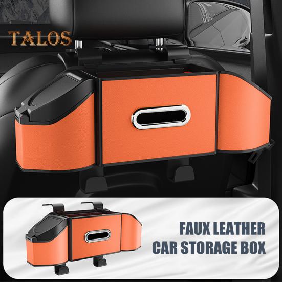 Ящик для хранения на заднем сиденье автомобиля, органайзер для хранения на заднем сиденье автомобиля с 2 держателями для стаканов, многофункциональный, экономит место в салоне автомобиля для внедорожников, фургонов, грузовиков