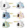 Дизайн с принтом Попугай Подвесной гамак Мультяшное гнездо для клетки хомяка Спальная кровать Пещера для клетки питомца
