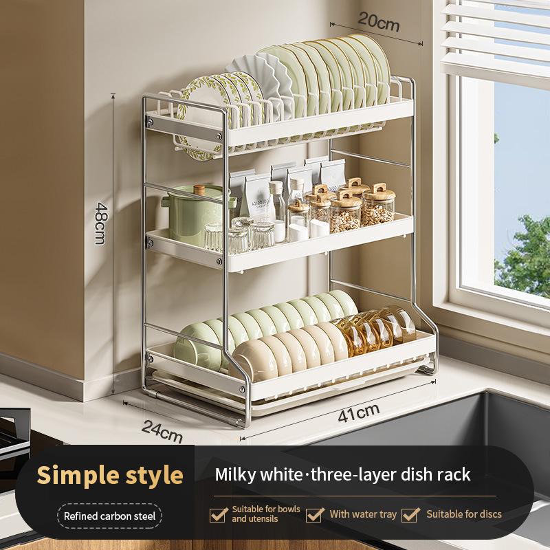 Подставка для сушки посуды, мисок, органайзер для кухни с корзиной для слива, кухонная сушилка для посуды, хранение столовых приборов с подставкой для слива