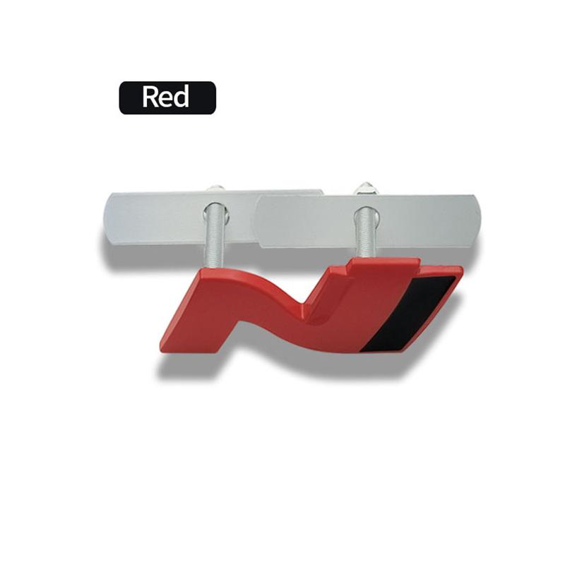 3D Metal N Emblem Grille Badge Stickers Decal for Hyundai N LINE i30 i20 Sonata Accent Tucson Elantra IX35 Coolpad Azera Getz TT37