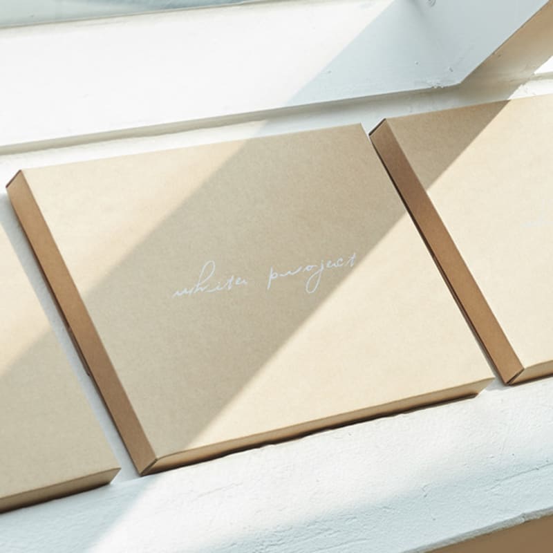 White Project VIRGIN WOOL KNIT MUFFLER_NAVY