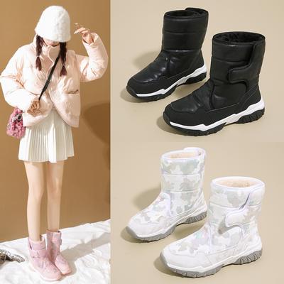 Женские зимние ботинки для снега, теплые ботинки для ходьбы с подкладкой из искусственного меха, для походов, обувь для активного отдыха, водонепроницаемые, удобные, нескользящие, ботинки до середины голени для женщин