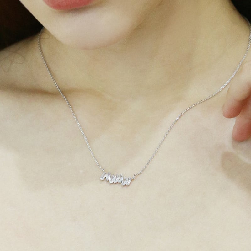 Shertz Clear Combo Cubic Necklace (14k)