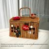 Винтажная плетёная корзина для хранения из искусственного ротанга Свадебная подарочная коробка на день рождения Коробка для хранения для подружек невесты Многофункциональная коробка
