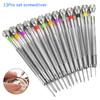 Набор из 13 отверток для ремонта часов, набор отверток с плоской головкой 0,6–2,0 мм, профессиональные часовщики для инструментов для ремонта часов