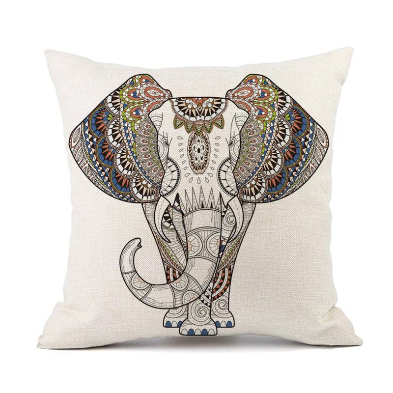 Наволочка с принтом слона 45*45 см, чехол для диванной подушки, наволочка, аксессуары для постельного белья