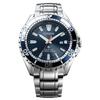 Citizen Серия Eco-Drive Водонепроницаемые Спортивные Модные Светящиеся Календарь Кварцевый Механизм Часы из Нержавеющей Стали Мужские часы Синие BN0191-80L