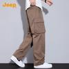 Jeep Мужские летние свободные прямые повседневные брюки карго