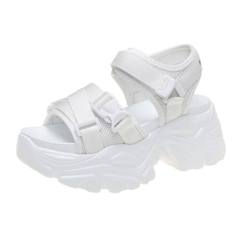 Fashion 2025 Summer Wedges Sandals 8cm Ladies Beach Slippers High Heel Sandals Women Casual Shoes Platform Chunky Shoes Sandalias Mujer