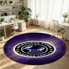 Melbourne Storm Printed Round Crystal Velvet Rug Soft Non Slip Floor Carpet For Bedroom Holiday Gift