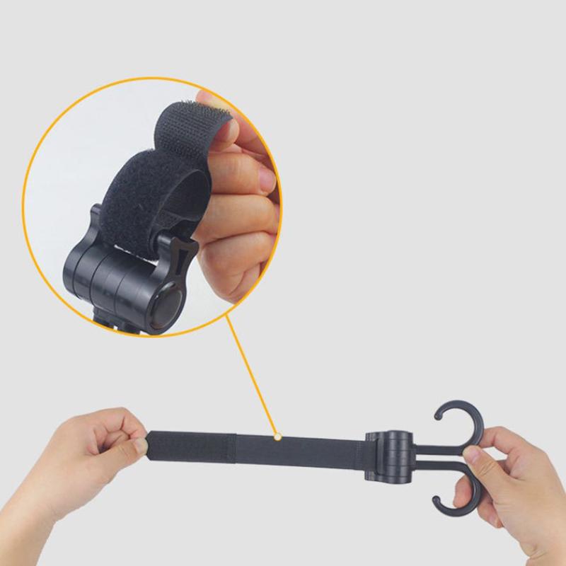 Двойной крючок, вешалка для детской коляски, регулировка вращения на 360 градусов, крючок для тележки