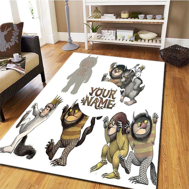 Wild Kingdom Custom Name Carpet Rug For Living Room Bedroom Home Sofa Decoration Kids Play Nonslip Floor Mat