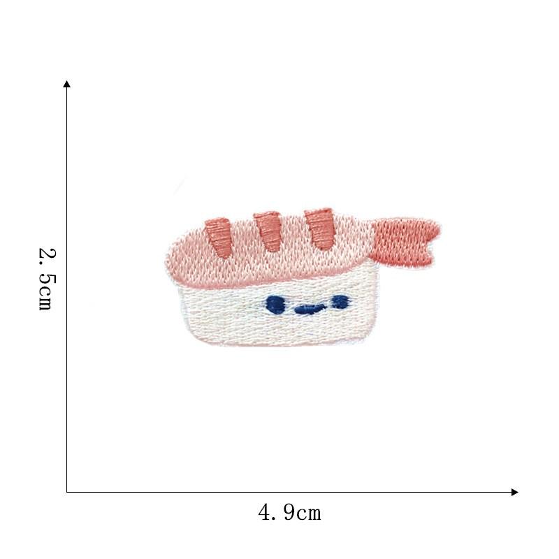 Salmon Sushi Embroidery Patch for Bags, Shoes, and Clothing Decoration