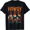 Черная афроамериканская ковбойка Вестерн Техас Родео Howdy Футболка