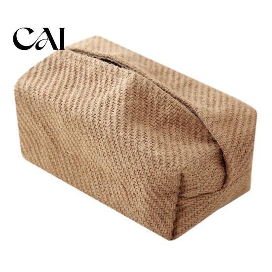 Non Woven Paper Storage Non-woven Fabric Tissue Box, Multi-purpose Organizer, Soft Durable Bedroom Napkin Holder Towel Dispenser Case, for Office Desk