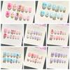 Flower Kids Cartoon Fake Nails Bears Cartoon Nail Accessories Children False Nails  Kids Toys