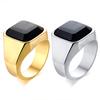Stainless Steel Filled Agate Men's Ring Men's Domineering Jewelry