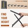 Guitar Foot Stool 6 Position Height Guitar Foot Rest Folding Extra Stable Foot Rest Stool with Rubber Feet and Non-Slip Rubber Pad