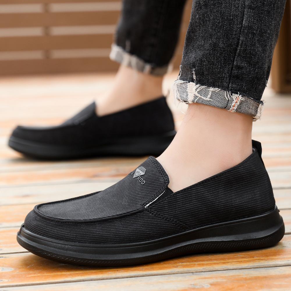 2026 new spring and autumn single shoes men's breathable, lightweight and comfortable soft-soled casual versatile canvas men's shoes