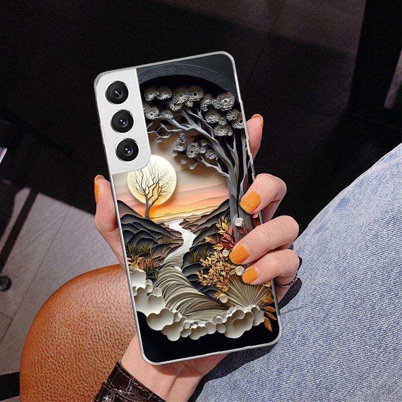 Чехол для телефона «Природные деревья в горных хребтах» Phnoe для Samsung Galaxy S26 S25 Edge S23 S24 Ultra S22 Plus S21 S20 FE Уникальная крышка Мягкая