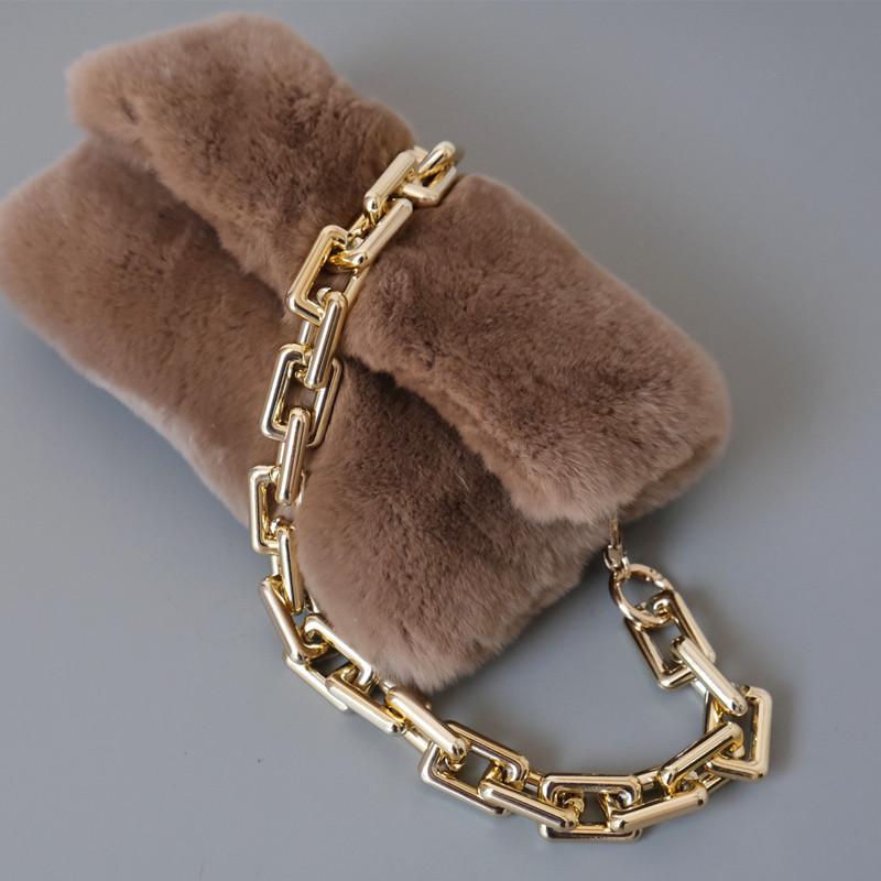 Новая модная женская сумка, аксессуар, съемные детали, сменная цепочка, однотонный золотой акриловый роскошный ремешок, женская цепочка на плечо с ручкой