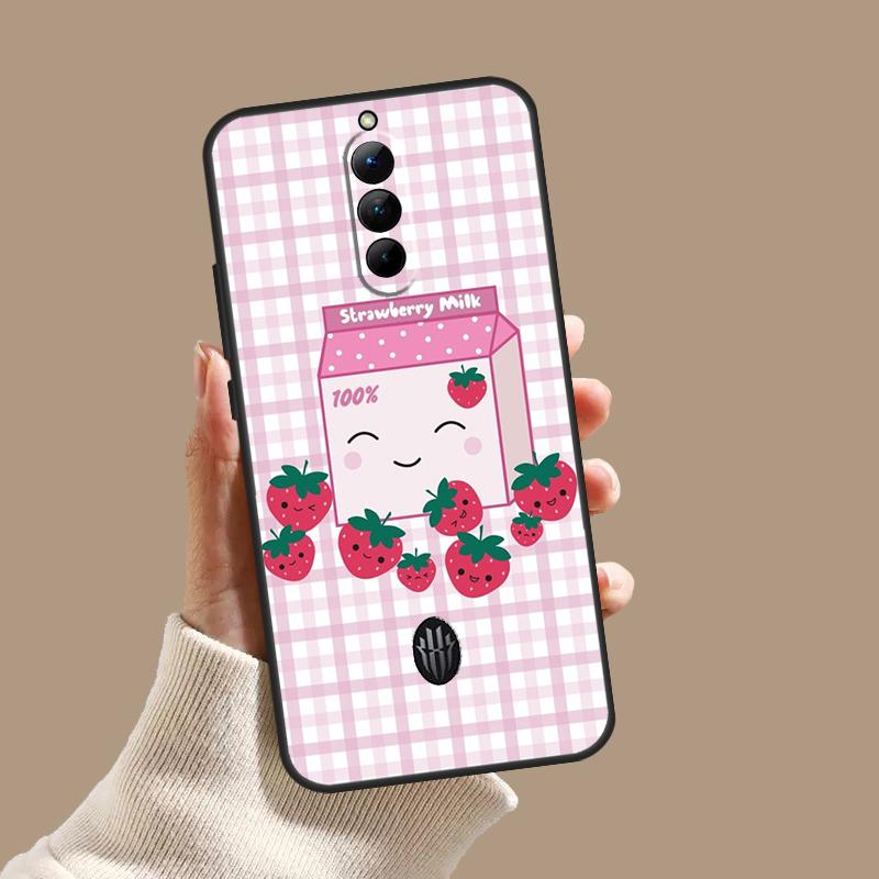 Милый чехол-коробочка клубничного молока для ZTE Nubia Red Magic 10S 9S 8S 8 9 10 11 Pro Plus 6 7 6S 7S Pro 5G 6R 10 Air