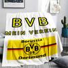 1 шт. Фланелевое одеяло с принтом BVB, Высокое качество, Для всех сезонов, Декор для дома, Тепло и уют, Идеально для рождественских подарков