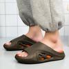 Мода 2025 Мужские роскошные домашние тапочки Летние новые мужские тапочки на толстой подошве для улицы Перфорированная пляжная обувь Ленивые кроссовки Крутые тапочки