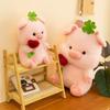 Пушистая мягкая игрушка-плюшевая свинка, набитая ПП-хлопком, плюшевые куклы-свинки, свинка с цветком, плюшевая кукла, домашний декор