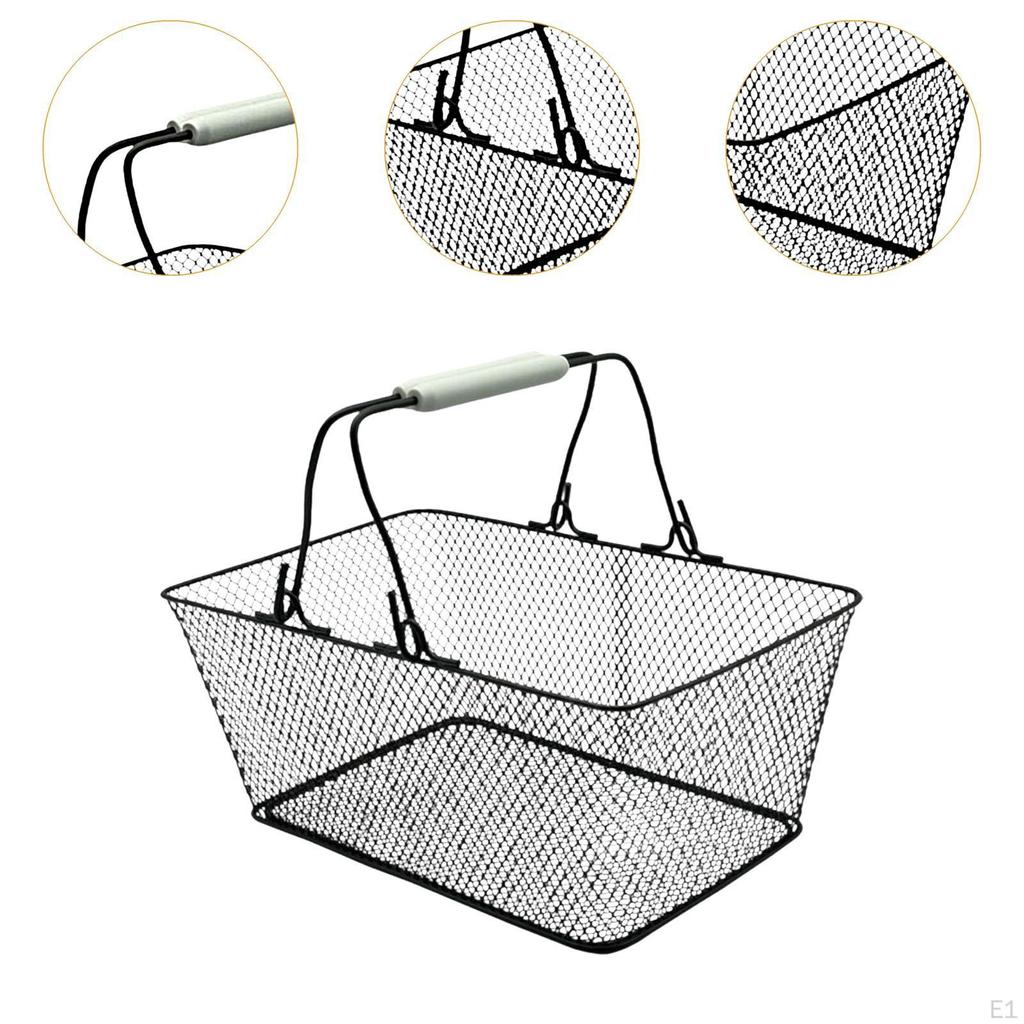 Basket of Multifunctional Metal Practical Portable with Handles for Supermarket