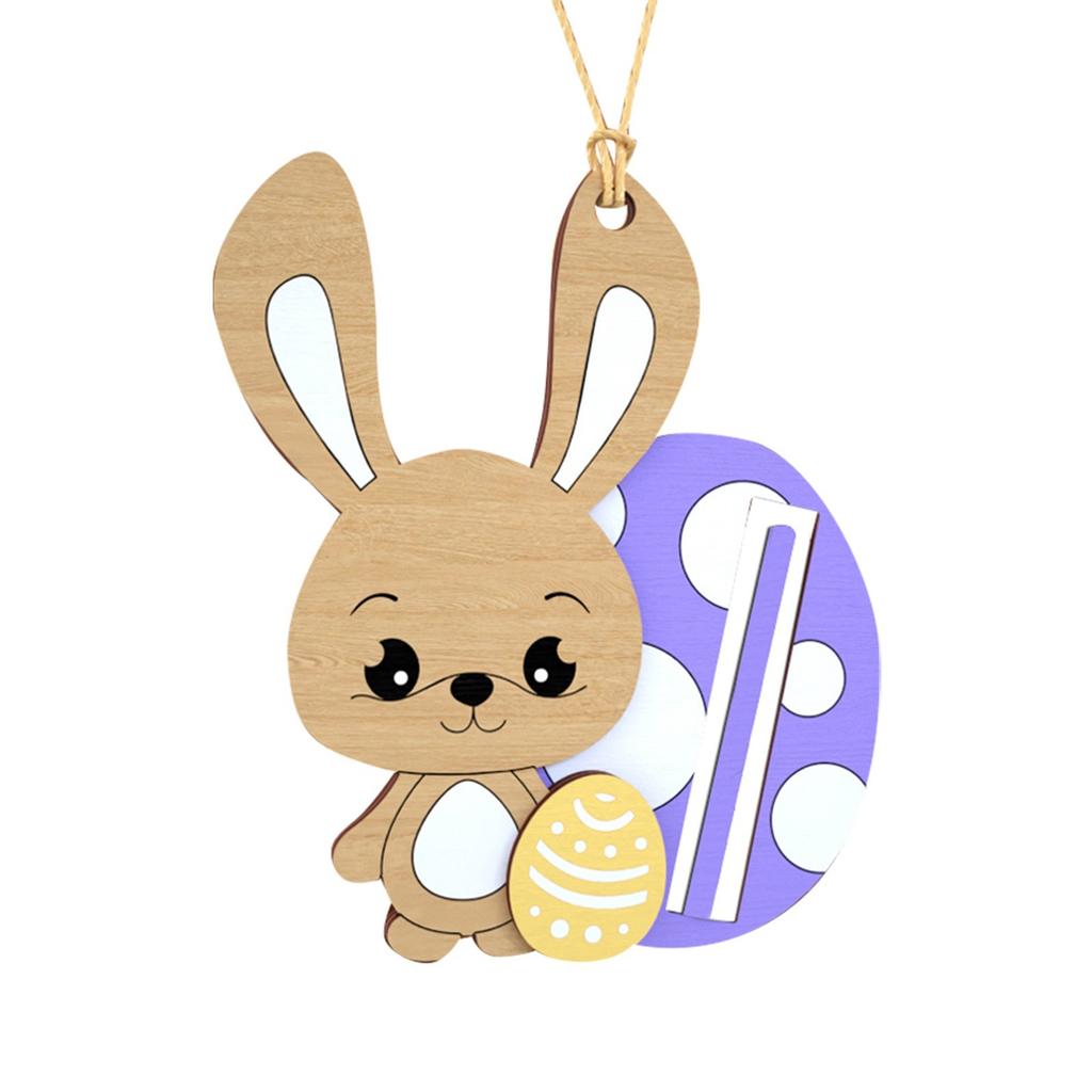 Easter Decoration, Hand Carved Cute Carrot Wallet Shaped Wooden Pendant 2D