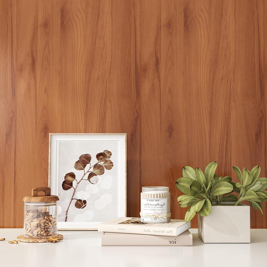 VEELIKE Remake Wood Wood Grain Wallpaper Wall Woodgrain Cutting Heat Table Reform Paste Reupholstery Scandinavian Easy to Removable Wool Sticker