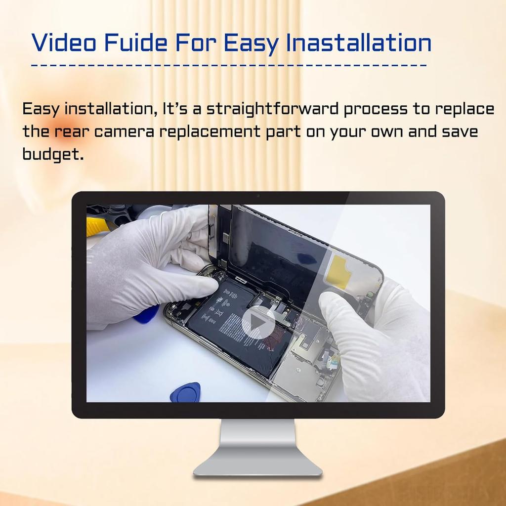 Для iPhone 12 Оригинальный модуль замены основной задней камеры 12 МП Запасные части задней камеры с ультраширокоугольным объективом OIS HDR Фотографии Видео 4K Шлейф Ремонт