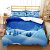 Happy Christmas Bedding Set Cartoon Santa Claus Duvet Cover Set 3D Printed Duvet Cover Set 2/3Pcs for Christmas Gifts Home Decor