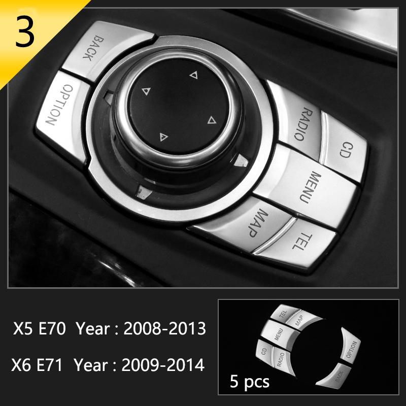 Для BMW X5 X6 E70 E71 Chrome ABS стайлинга автомобилей кнопки украшения с блестками наклейка крышка отделка наклейки авто интерьер