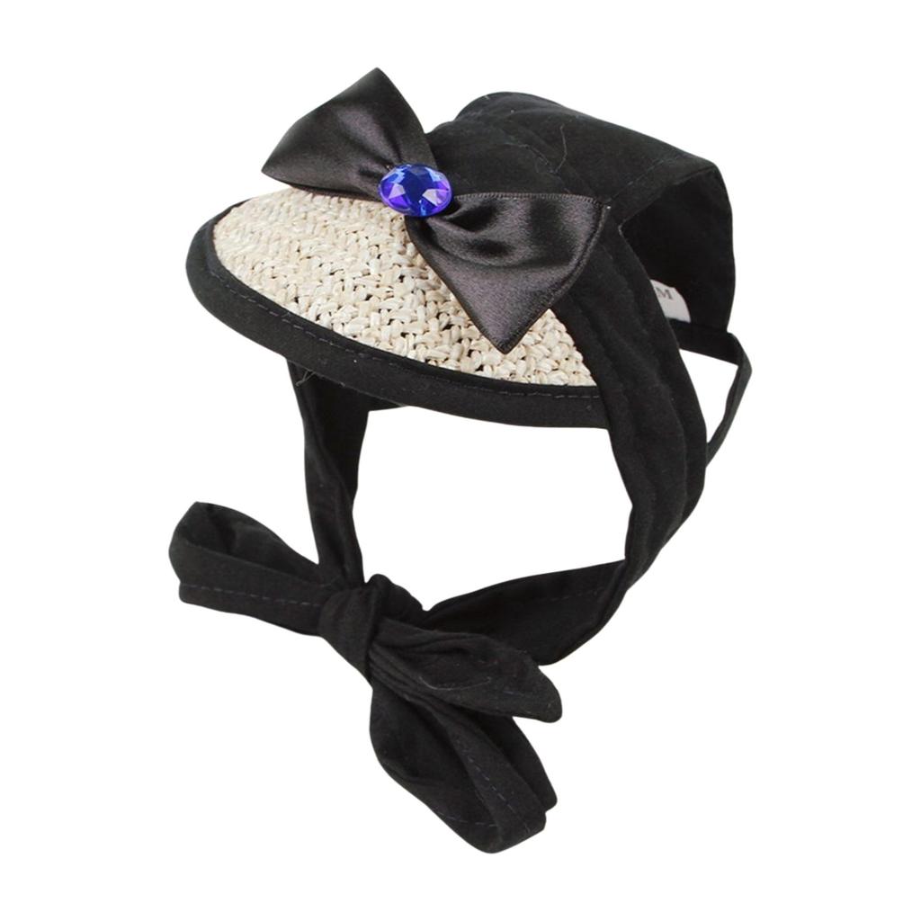 Кепка для собаки с ремешком-бантом, регулируемая солнцезащитная шляпа для маленьких пород, для активного отдыха на открытом воздухе, с отверстиями для ушей, товар для питомцев