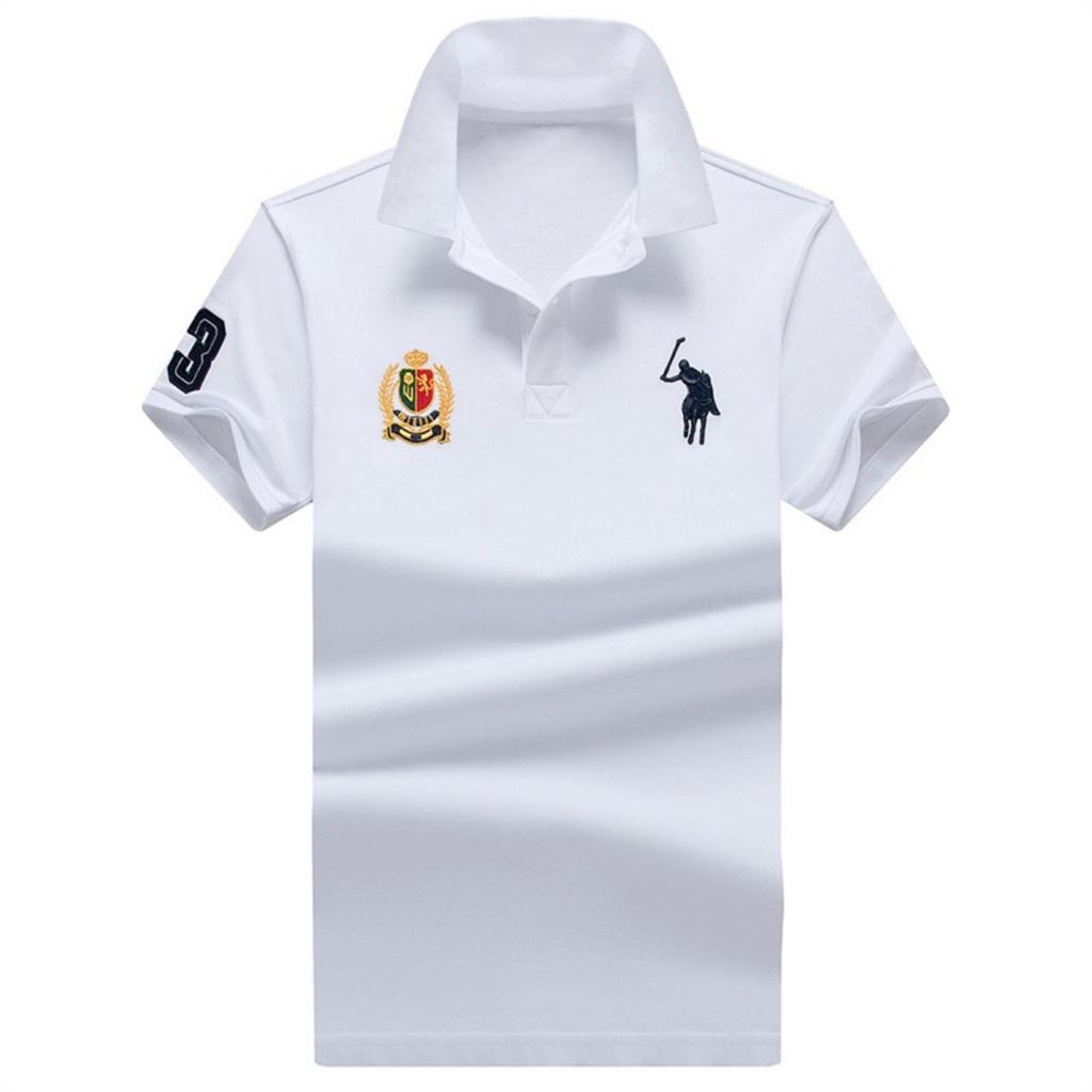 TrendHub New High Quality Men Polo Shirts High Street Short Sleeve Mens Shirts Turn-Down Collar Polo Shirt Men