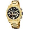 Watch - FESTINA - Timeless F20684/4 - Men's - Quartz - Black - Stainless Steel - Gold
