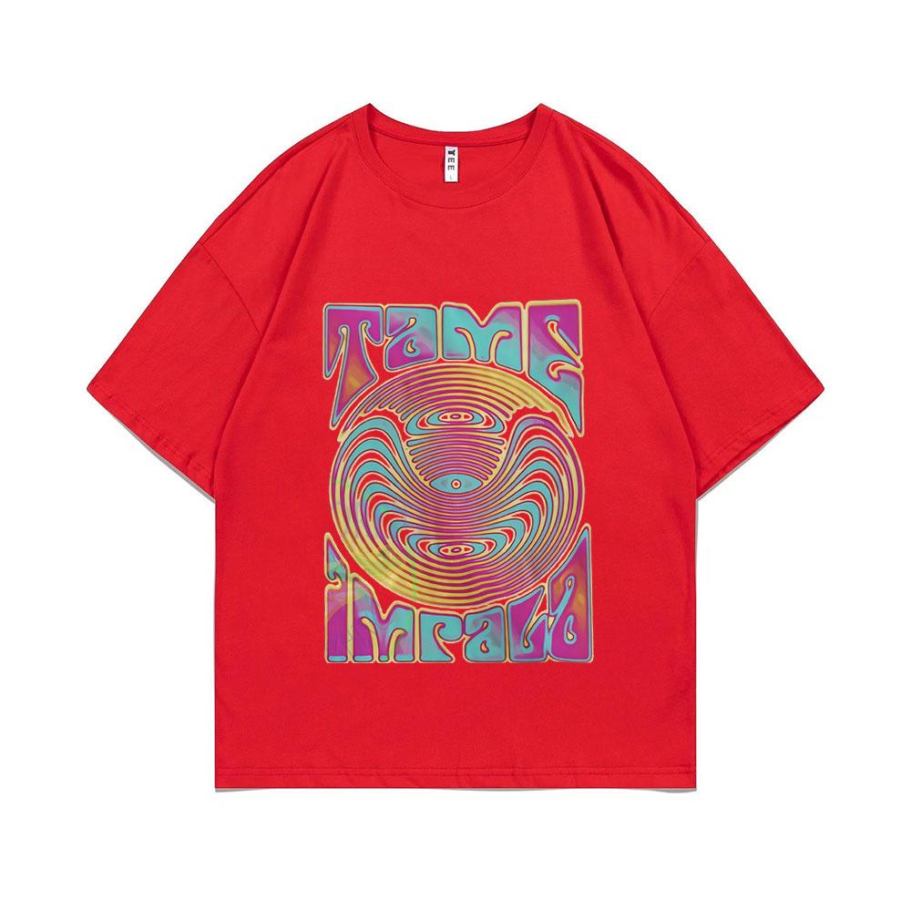 Графическая футболка группы Tame Impala для мужчин и женщин, винтажная уличная одежда, поп-рок музыка, летние мужские футболки, повседневные мужские хлопковые футболки