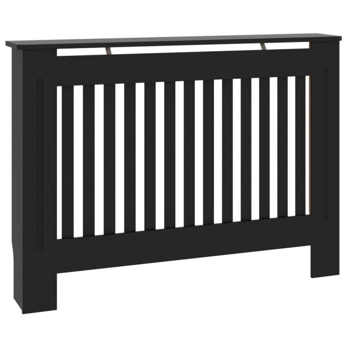 Cache-radiateur Noir - VidaXL - 112x19x81 cm - MDF - Espace de rangement pour livres et ornements