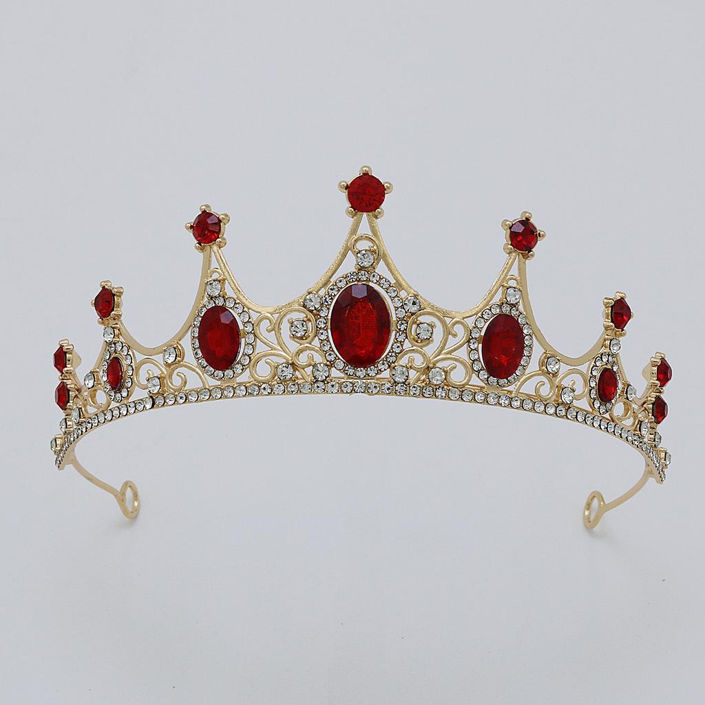 Свадебные аксессуары для волос Свадебный головной убор Сплав Цветной бриллиант Легкая роскошь Ретро Простая стразовая корона Гальванопокрытие Банкетная корона