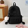 School Bag Junior High School Girls Large Capacity Solid Color Light Primary School Backpack High Value Girl Versatile Backpack