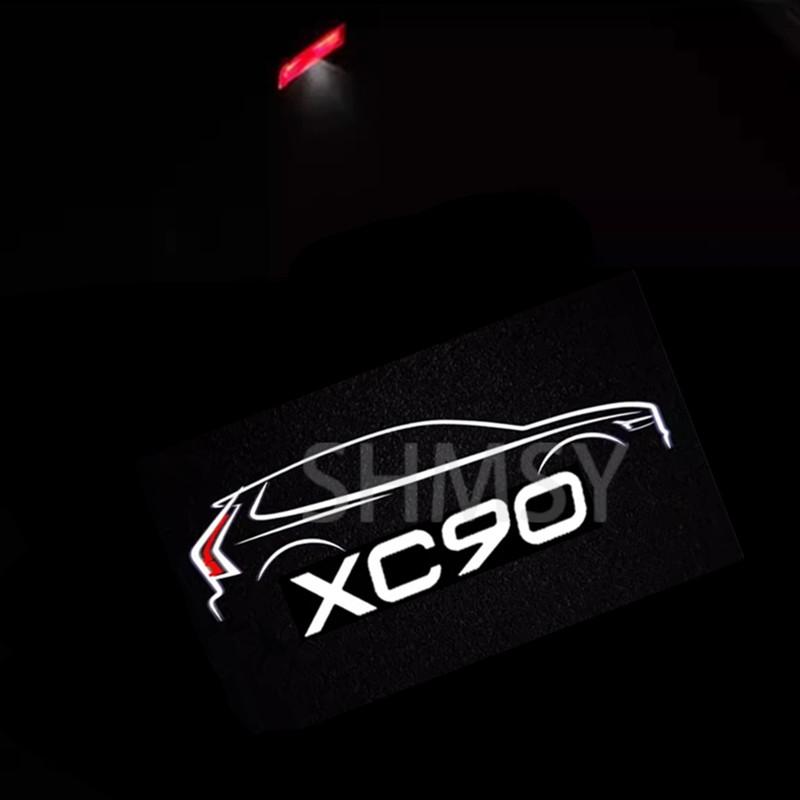 2Pcs Car Lights Accessory LED Door Projector Ghost Shadow Lamp For Volvo XC90 2023 2022 2021 2020 2019 2018 2017 2016 2015