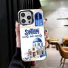 Санторини Греция Лето Мягкий Чехол для Телефона для iPhone 15 16 17 Pro Max 17Air 16E 14 Plus 13 12 Mini Ударопрочный Чехол Задняя Панель
