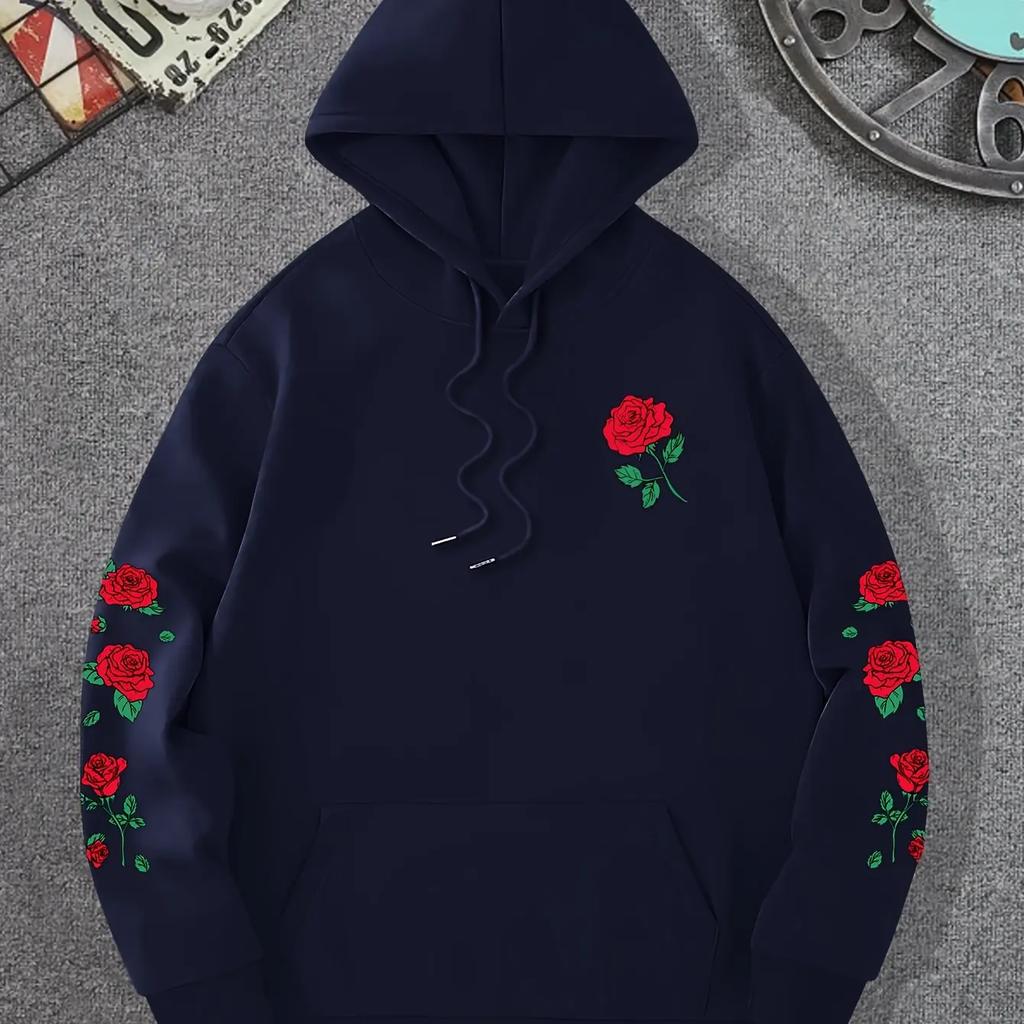 2026 New Season Autumn-Winter Casual Men's Loose Fleece Warmth Hooded Sweatshirt Fashion Trend Multi-Functional Outdoor Sweatshirt