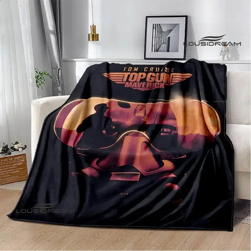 Плед с принтом TOP GUN Фланелевый Теплый плед Пледы для дивана Плед для пикника Домашний Дорожный плед Постельное белье Подарок на день рождения