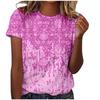 Casual Floral 3D Printed Short Sleeved Round Neck T-shirt